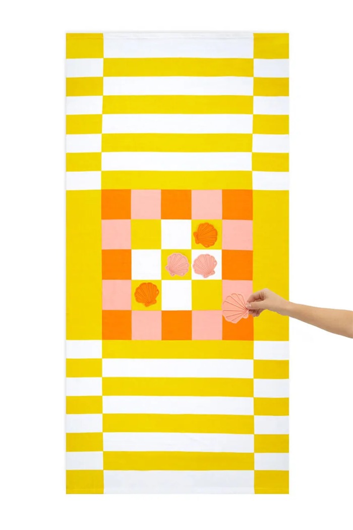 Balvi ręcznik plażowy z grą w kółko krzyżyk 90 x 180 x 0,2 cm 28273. multicolor