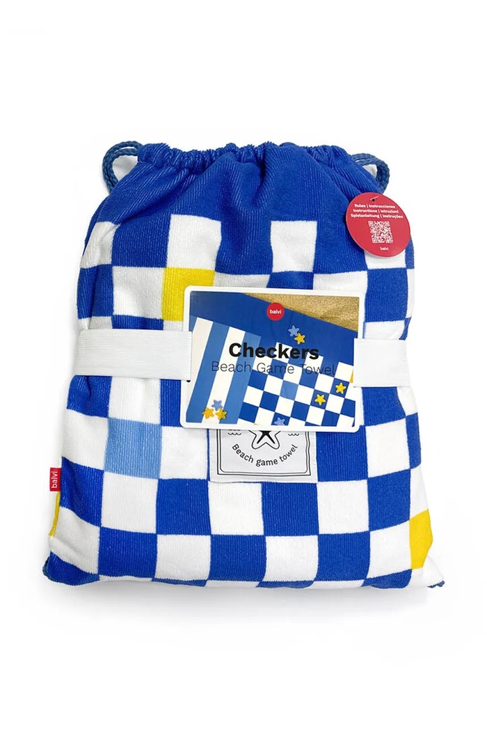 Lifestyle Balvi ręcznik plażowy z grą w warcaby 90 x 180 x 0,2 cm 28272 multicolor