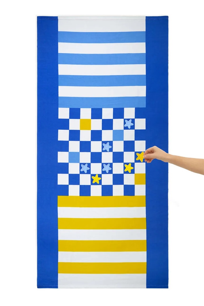 Balvi ręcznik plażowy z grą w warcaby 90 x 180 x 0,2 cm 28272 multicolor