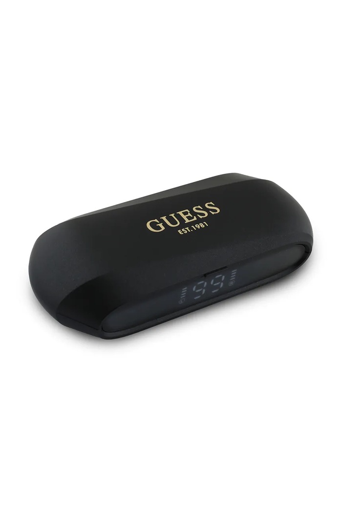 Bezdrôtové slúchadlá Guess Elongated Metalic Printed Logo GUTWSC2MCDSK čierna AA00