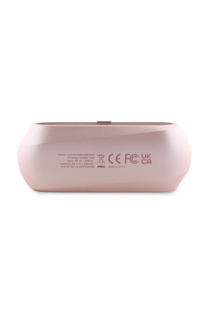 Bezdrôtové slúchadlá Guess Elongated Metalic Printed Logo GUTWSC2MCDSP