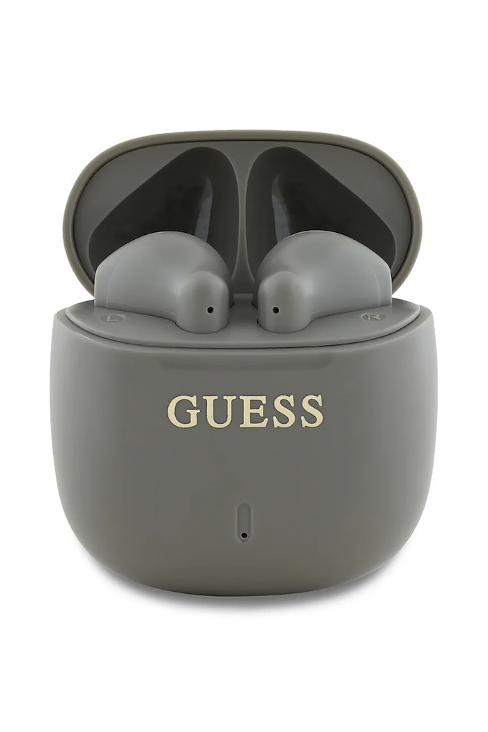 Безжични слушалки Guess Printed Classic Logo сив GUTWSJ14ESGE