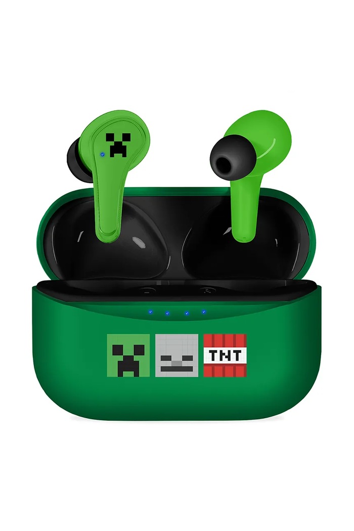 OTL căști wireless pentru copii, tip in-ear x Minecraft verde MC1227