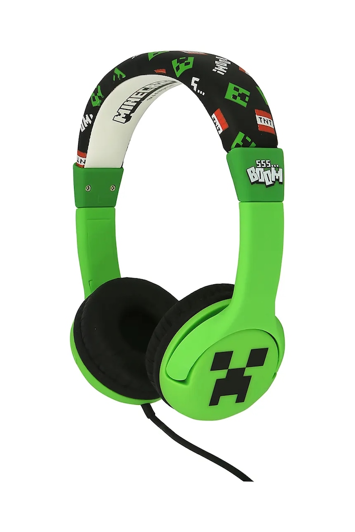 OTL căști wireless pentru copii, tip on-ear x Minecraft verde MC1229