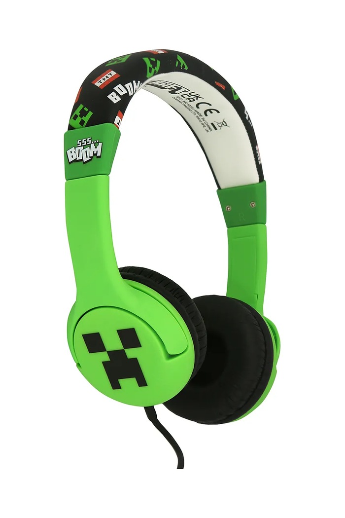 OTL căști wireless pentru copii, tip on-ear x Minecraft MC1229 verde AA00