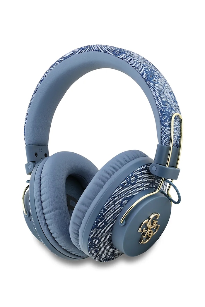 Bezdrôtové slúchadlá Guess Metal 4G Logo modrá GUBHS72P4FC4MB