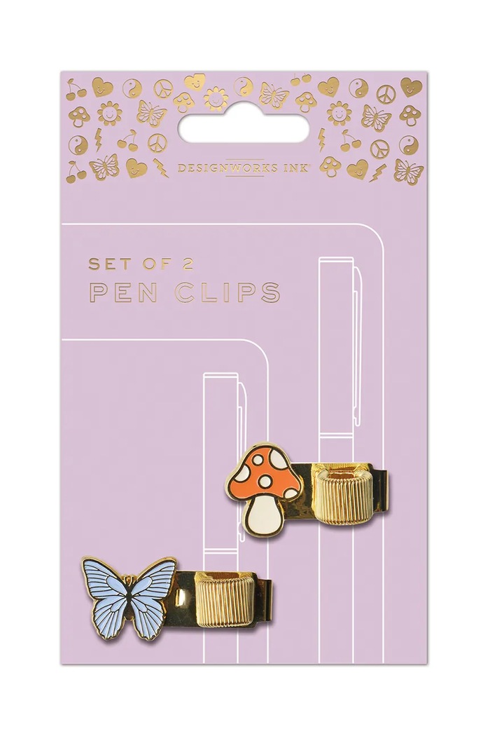 Set de cleme pentru pix Butterfly & Mushroom 2-pack Designworks Ink PCS.1003EU multicolor