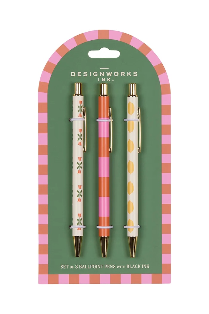 Designworks Ink Set de pixuri Flower, Stripe, Lemon 3-pack multicolor SBP.1001EU