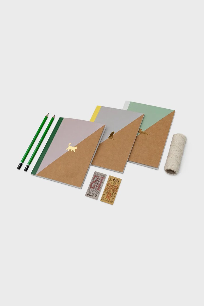 Lifestyle Luckies of London taccuino pacco da 3 GW.NOTEBKDOG1 multicolore