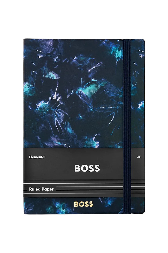 Zápisník BOSS Tie-dye Flower A5 modrá HNH418NL
