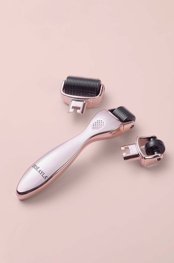 Home SPA Set dermarollera s mikroiglicama Zoë Ayla Microneedle set 3-pack RT229.MCNEE roza