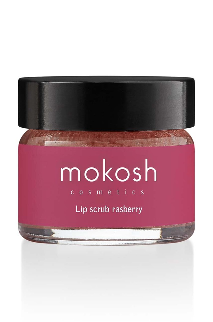 Mokosh Peeling do ust Malina 15 ml różowy 5902729035903