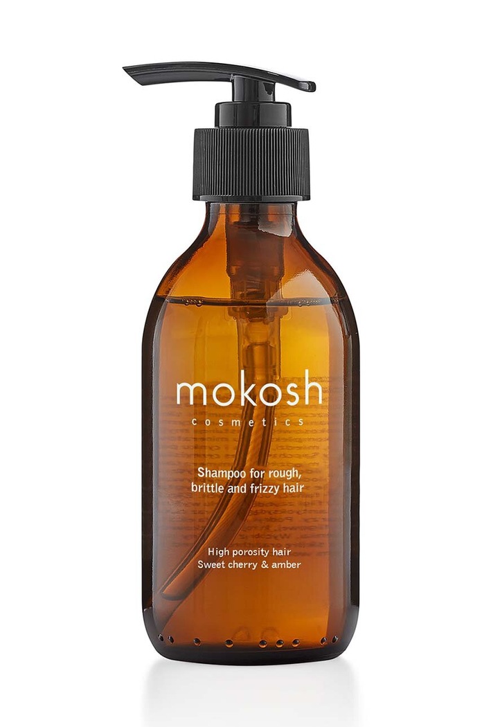 Šampon za grobe, krhke in skodrane lase Mokosh Češnja & jantar 200 ml rumena 5902729036719