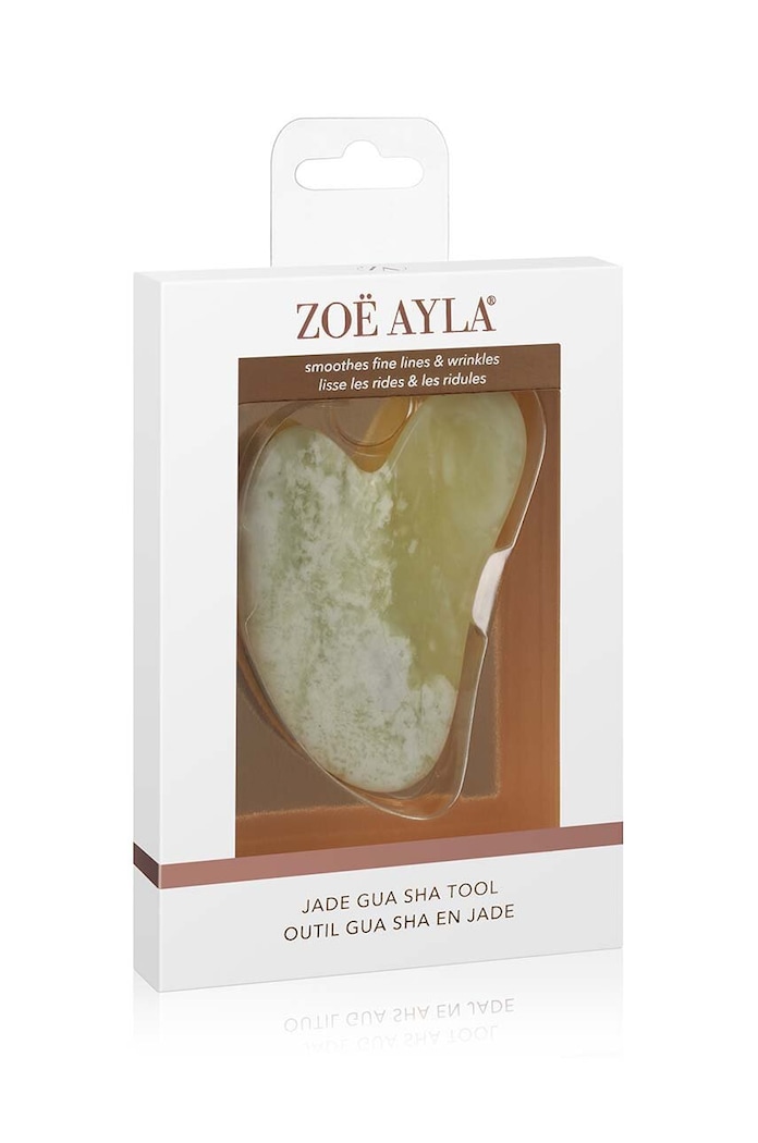 Скребок для массажа лица Zoë Ayla Jade Gua Sha N.GS.JADE.1 зелёный AA00