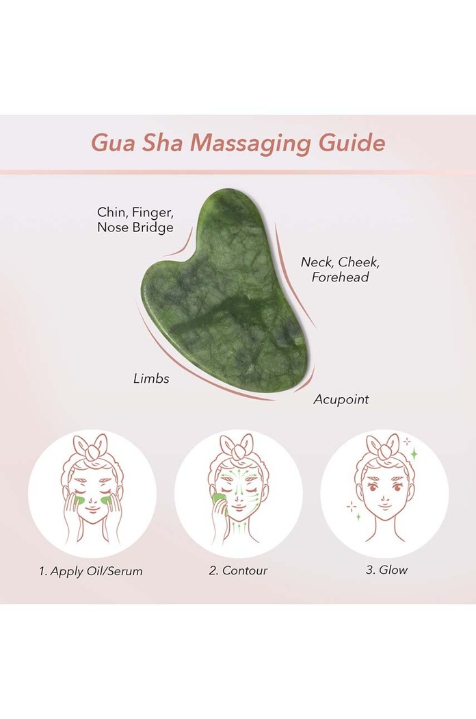Скребок для массажа лица Zoë Ayla Jade Gua Sha зелёный N.GS.JADE.1