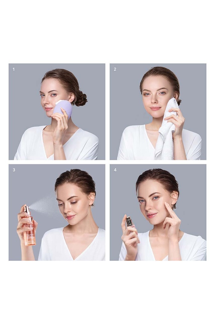 Mist προσώπου για την υποστήριξη του φραγμού FOREO SUPERCHARGED Barrier Restoring Essence Mist 110mL F1962.