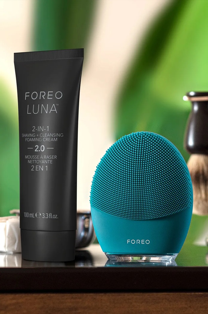 Home SPA Αφρός προσώπου 2 σε 1 για άνδρες FOREO LUNA™ 2-in-1 Shaving + Cleansing Foaming Cream 100 ml F1191 πολύχρωμο