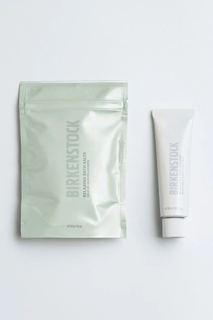 Релаксираща сол и освежаващ балсам за крака Birkenstock Foot Care Essentials 120 g + 30 ml бежов 1030514
