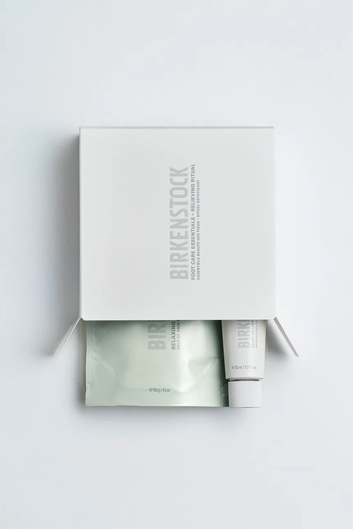 Домашно СПА Релаксираща сол и освежаващ балсам за крака Birkenstock Foot Care Essentials 120 g + 30 ml 1030514 бежов