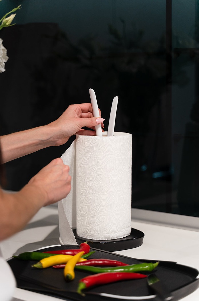Vialli Design stojak na ręcznik papierowy czarny 8388