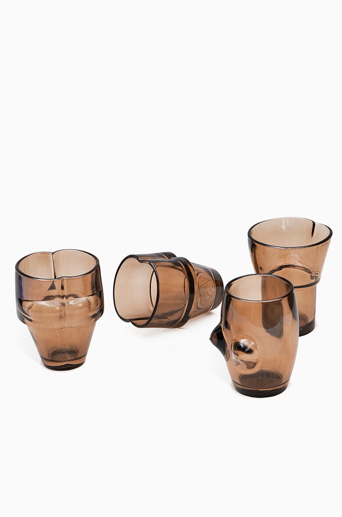 Kuchnia i bar DOIY zestaw szklanek 300 ml 4-pack DYGLABOBR brązowy