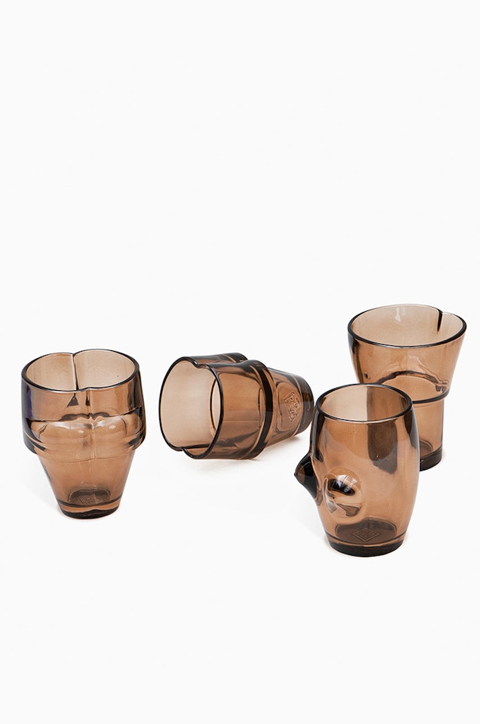 Kuchnia i bar DOIY zestaw szklanek 300 ml 4-pack DYGLABOBR brązowy