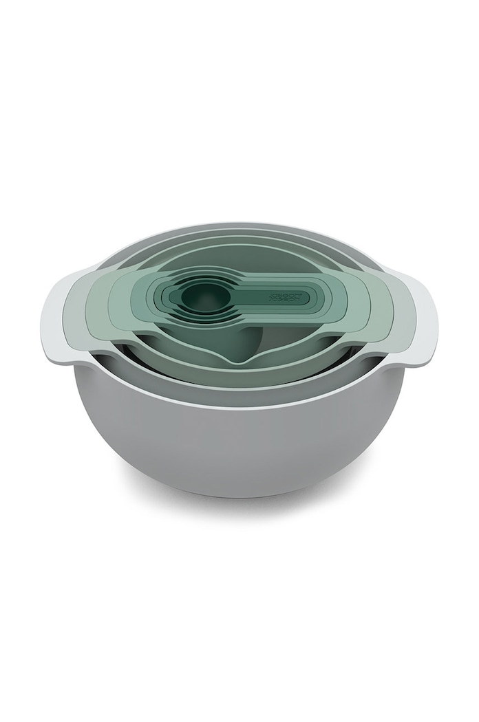 Joseph Joseph konyhai kiegészítők készlete: tálak és mérőpoharak Nest (9 db) zöld 40112