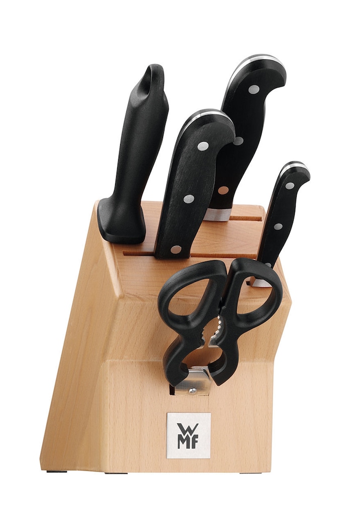 WMF set noževa s oštračem i škarama Spitzenklasse Plus (6-pack) siva 1895119992