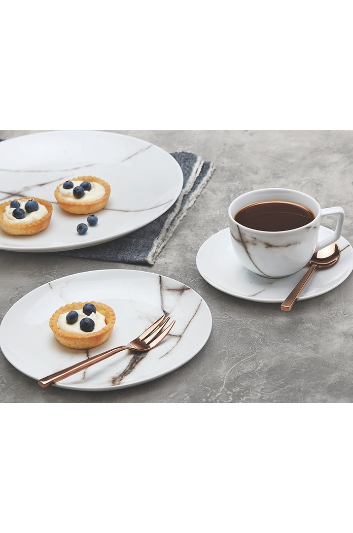 Fine Dining & Living Un set de farfurii Stone (4-pack) Salt&Pepper 840516 gri