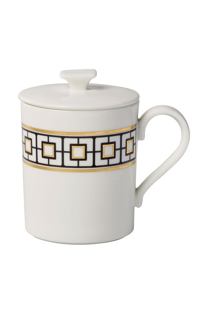 Villeroy & Boch Cană cu capac MetroChic 320 ml alb 1044834855