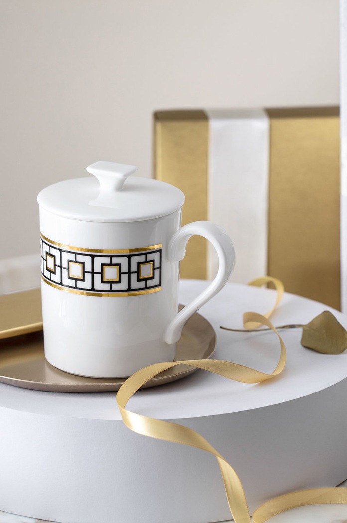 Villeroy & Boch Cană cu capac MetroChic 320 ml 1044834855 alb AA00