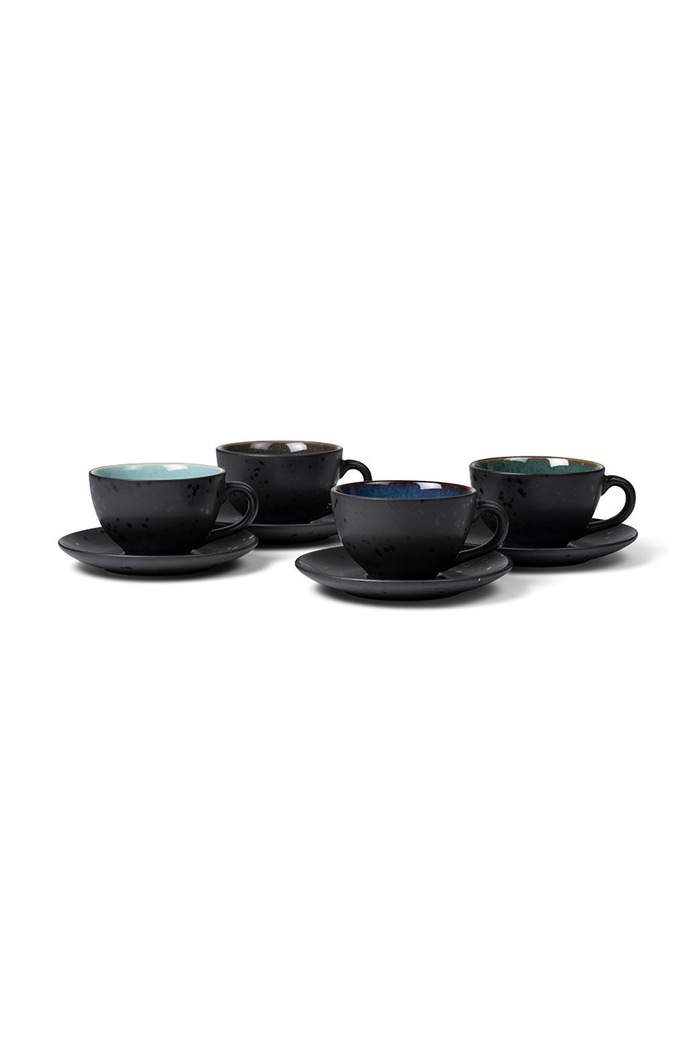 Bitz Set šalica za kavu s tanjurićima Bitz 240 ml 4-pack crna 821345
