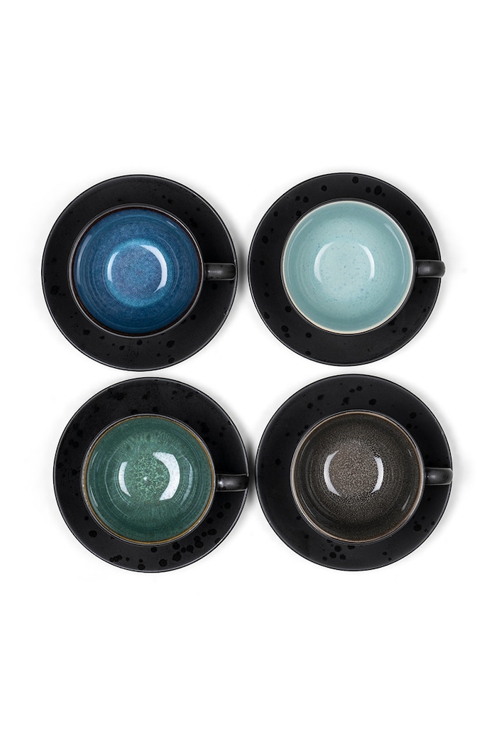 Bitz Set šalica za kavu s tanjurićima Bitz 240 ml 4-pack 821345 crna AA00