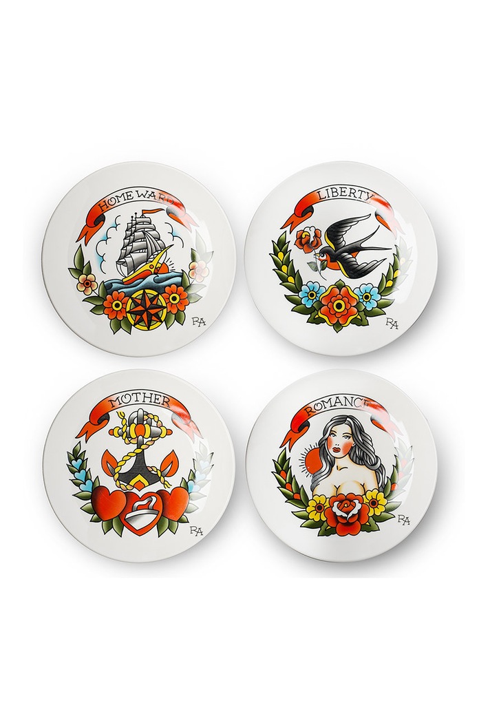 POLSPOTTEN set de farfurii 4-pack multicolor 230.400.530