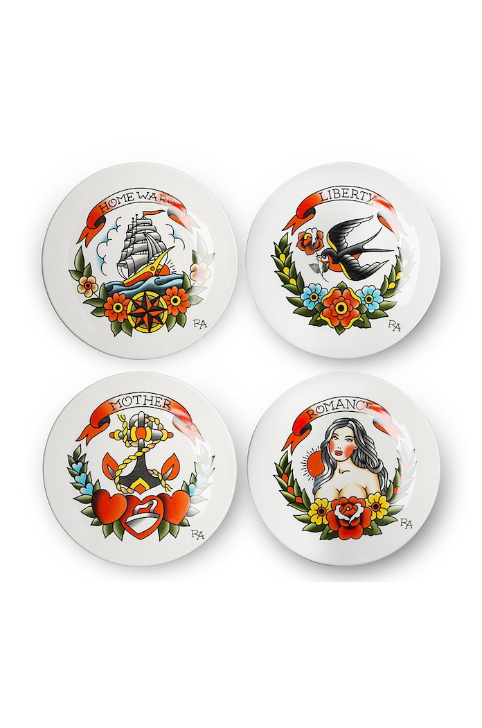 POLSPOTTEN set de farfurii 4-pack multicolor 230.400.530