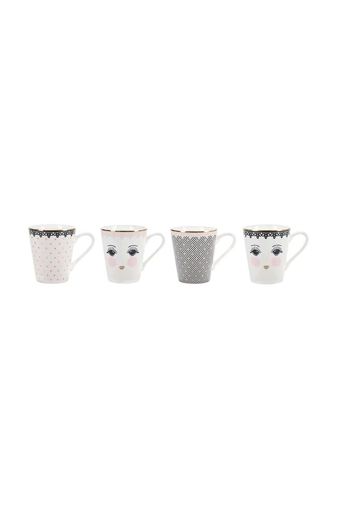 Σετ φλιτζάνια Miss Etoile 4-pack λευκό 4969835