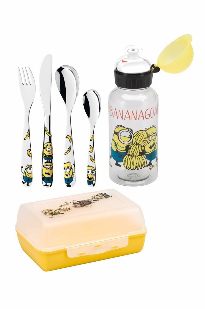 WMF készlet gyerekeknek: evőeszköz, kulacs és uzsonnásdoboz Minionki 6 db többszínű 1286079980