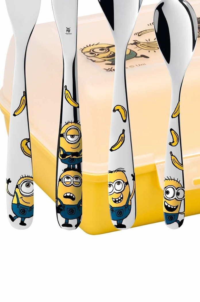 WMF készlet gyerekeknek: evőeszköz, kulacs és uzsonnásdoboz Minionki 6 db 1286079980 többszínű AA00