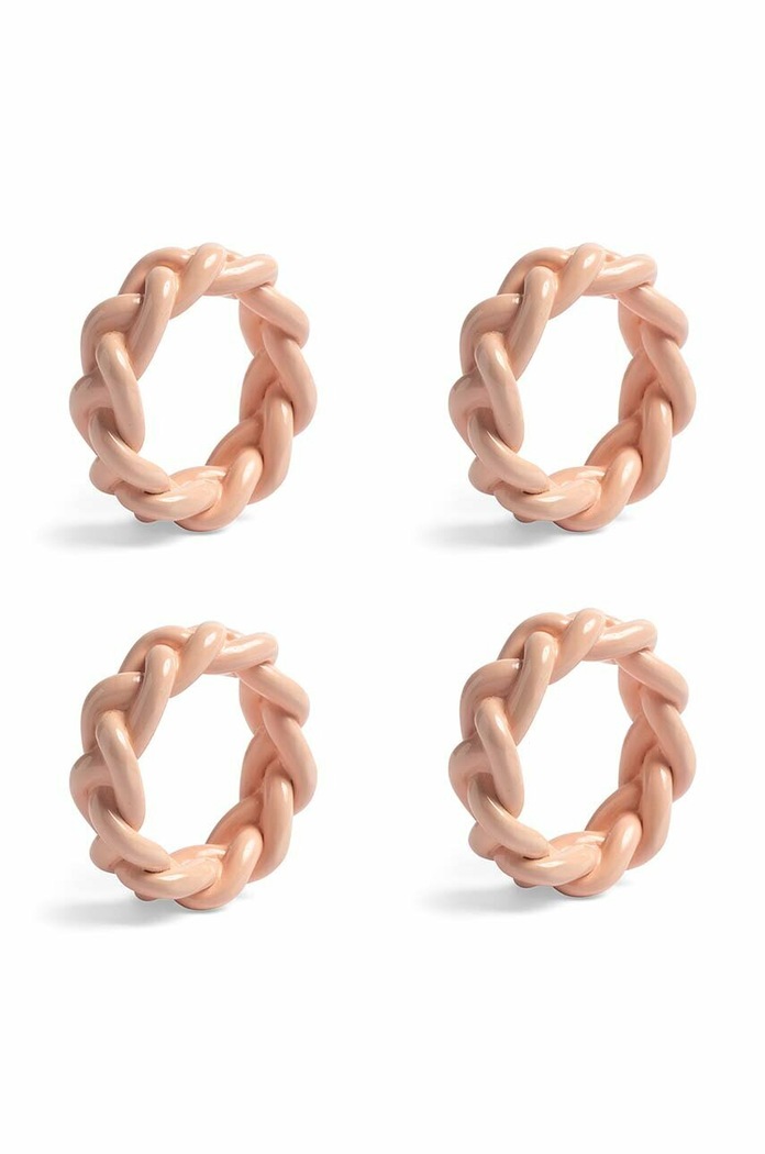 Kroužky na ubrousky &k amsterdam Braid Pink Set 4-pack růžová 1651.15
