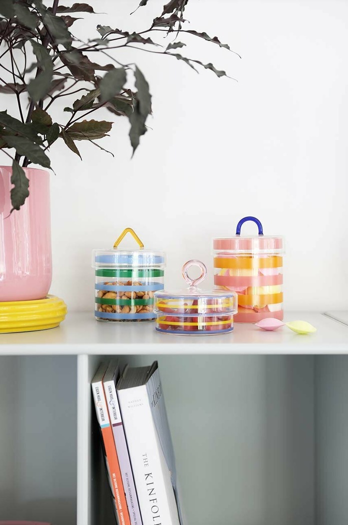 Кухня и бар Кутия с капак &k amsterdam Jar Stripy 1441.08 многоцветен