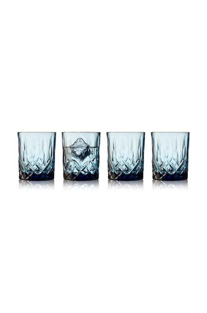 Lyngby Glas whiskys pohár készlet Sorrento 320 ml 4 db kék 27732