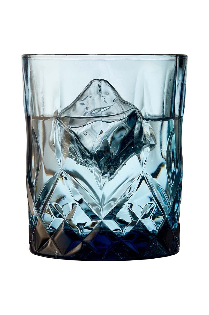 Konyha és bár Lyngby Glas whiskys pohár készlet Sorrento 320 ml 4 db 27732 kék
