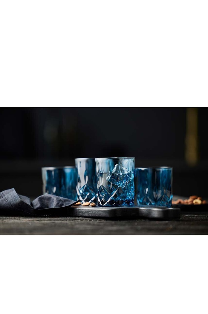 Lyngby Glas whiskys pohár készlet Sorrento 320 ml 4 db 27732 kék