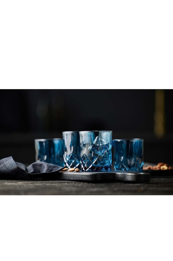 Lyngby Glas whiskys pohár készlet Sorrento 320 ml 4 db 27732 kék
