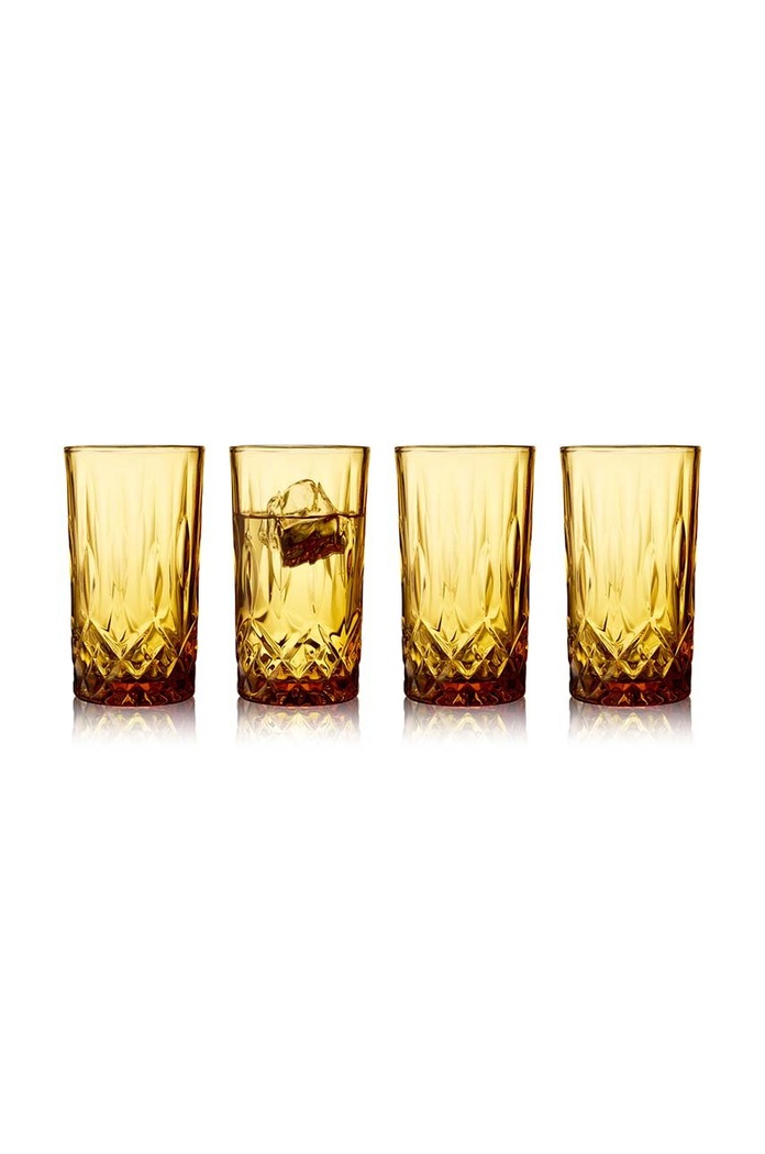Sada skleniček Lyngby Sorrento 380 ml 4-pack žlutá 27782