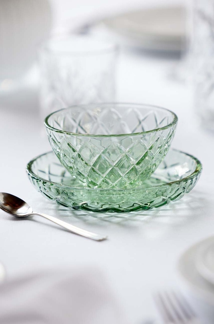 Bucătărie și bar Lyngby Glas set de boluri Sorrento 4-pack 29031 verde