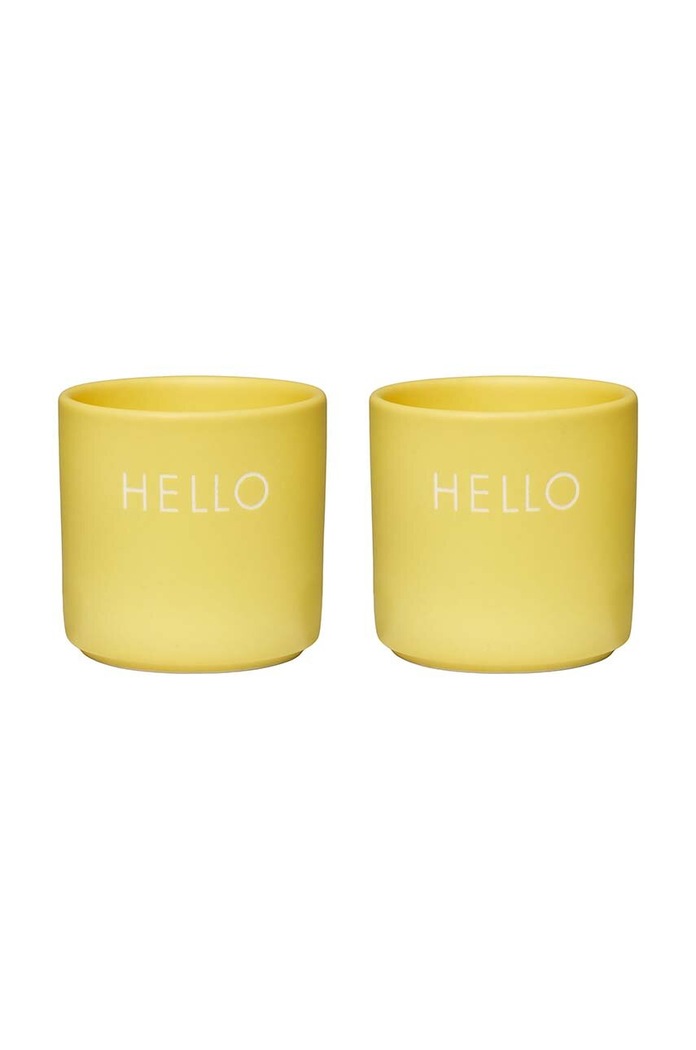 Set kozarcev za jajca Design Letters Yello Hello 2-pack rumena 10101021YELLOHELLO