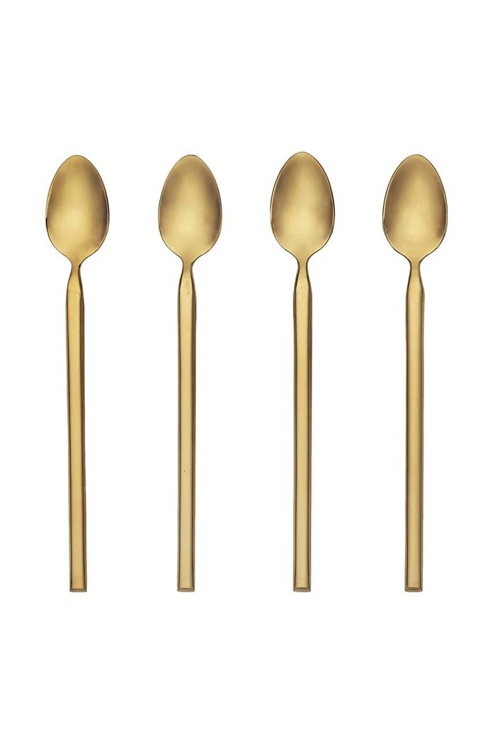 Broste Copenhagen zestaw łyżek do longdrinków 4-pack żółty 14479020