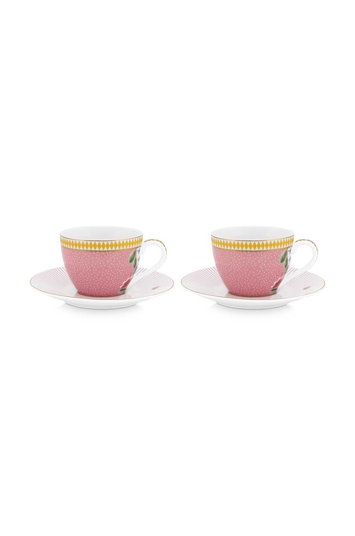 Pip Studio set de cești și farfurioare La Majorelle 120 ml 2-pack multicolor 51.004.107