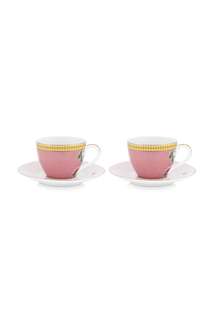 Pip Studio set de cești și farfurioare La Majorelle 120 ml 2-pack multicolor 51.004.107